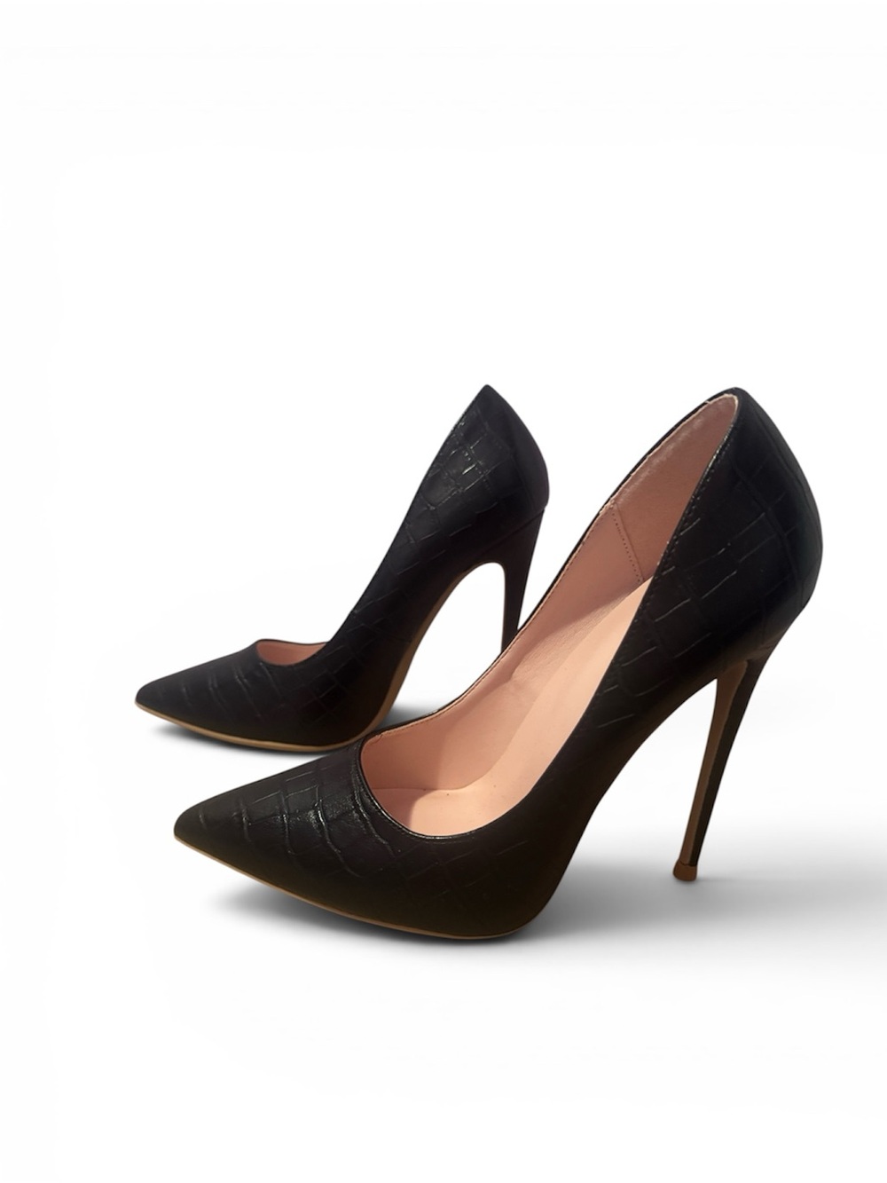 Classic Pointed-Toe Stiletto Pumps - Black